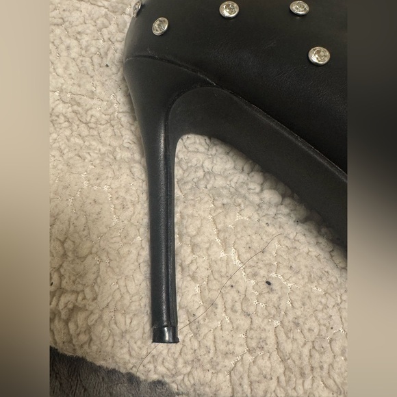 Fashion Nova Black Studded Over-the-Knee Boots - Picture 3 of 7